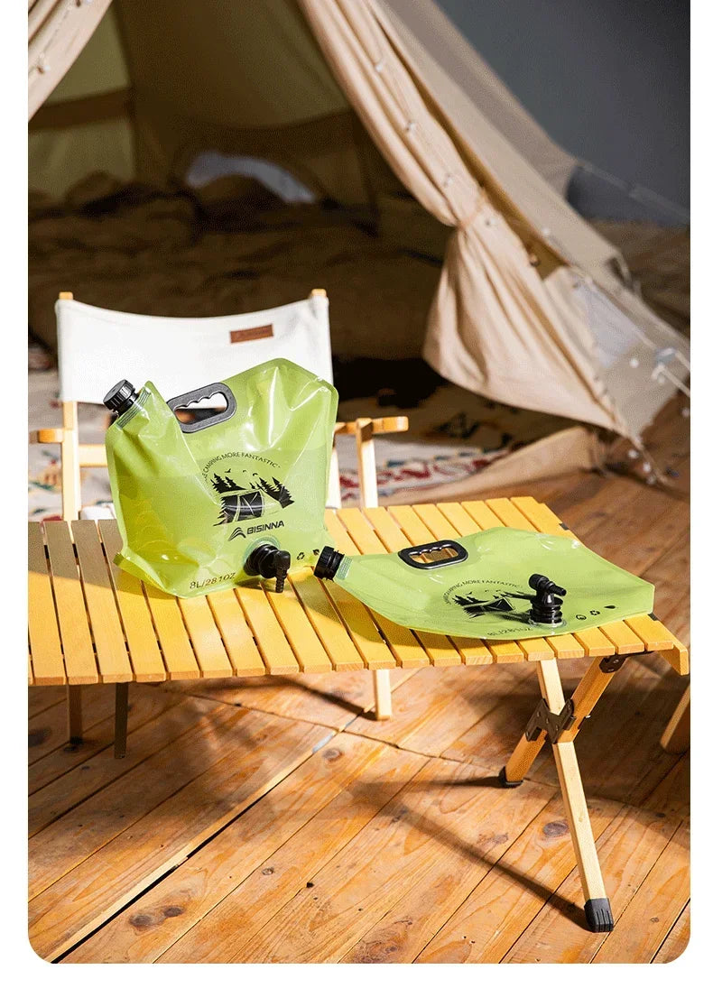 8L Foldable Food-Grade Water Storage Bag for Camping, Hiking & Travel