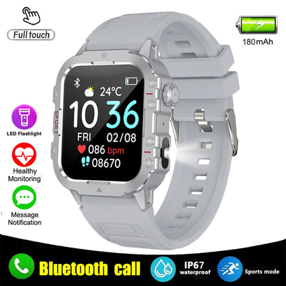 Military Smart Watch with BT Calls & Fitness Tracker