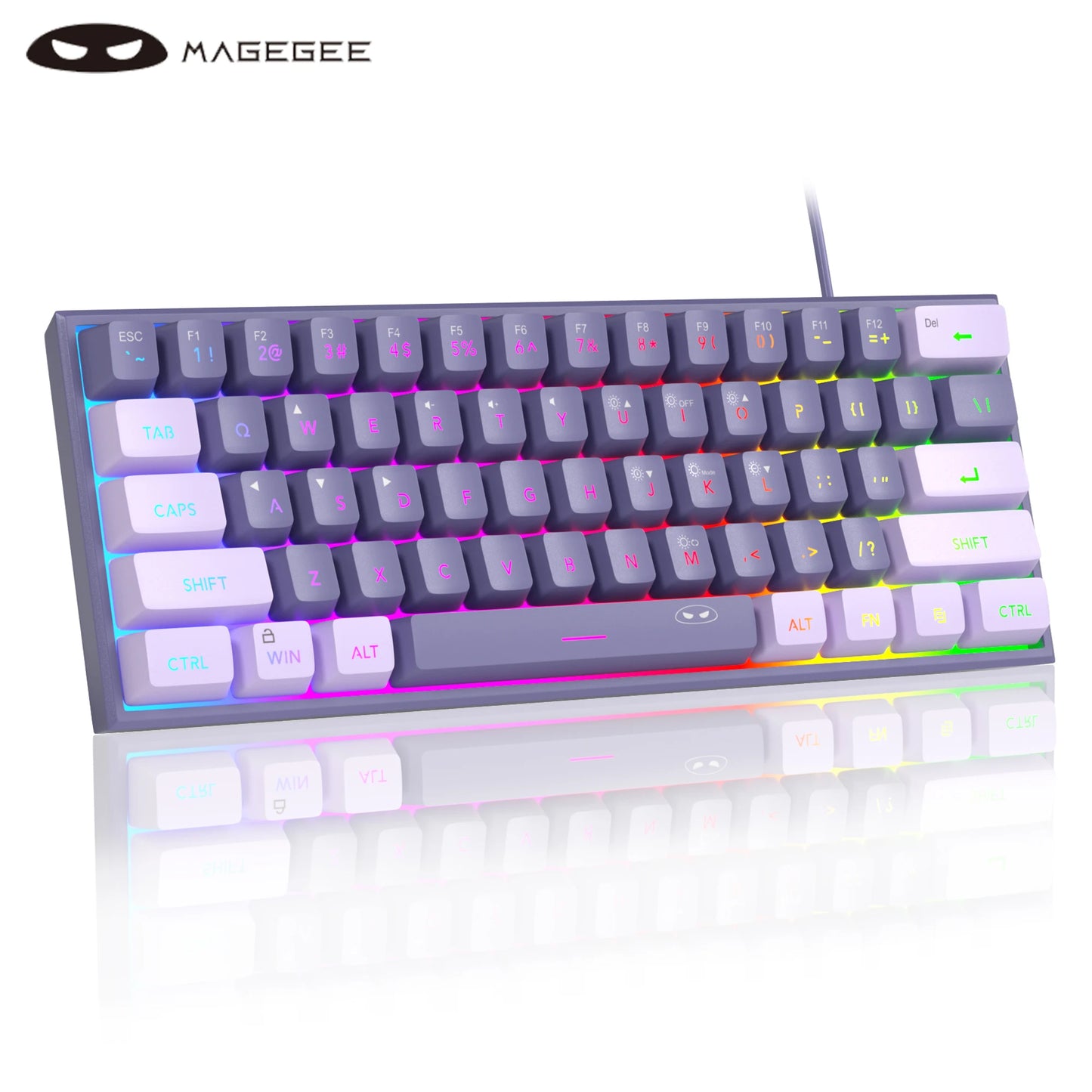 60% RGB Gaming Keyboard, 61 Key Mechanical Feel