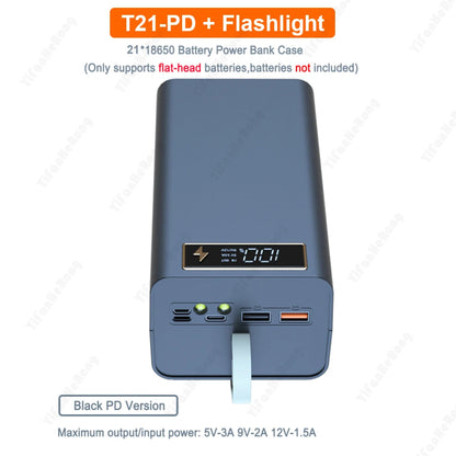 Portable Power Bank with Wireless Charging & LED Display