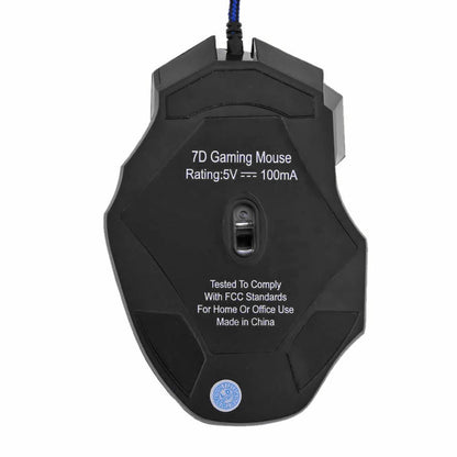 USB Wired Gaming Mouse, 5500 DPI RGB, 7-Button Ergonomic