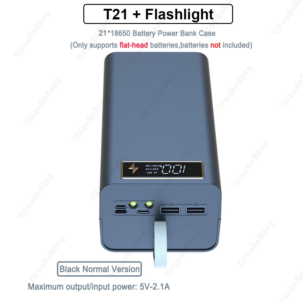 Portable Power Bank with Wireless Charging & LED Display