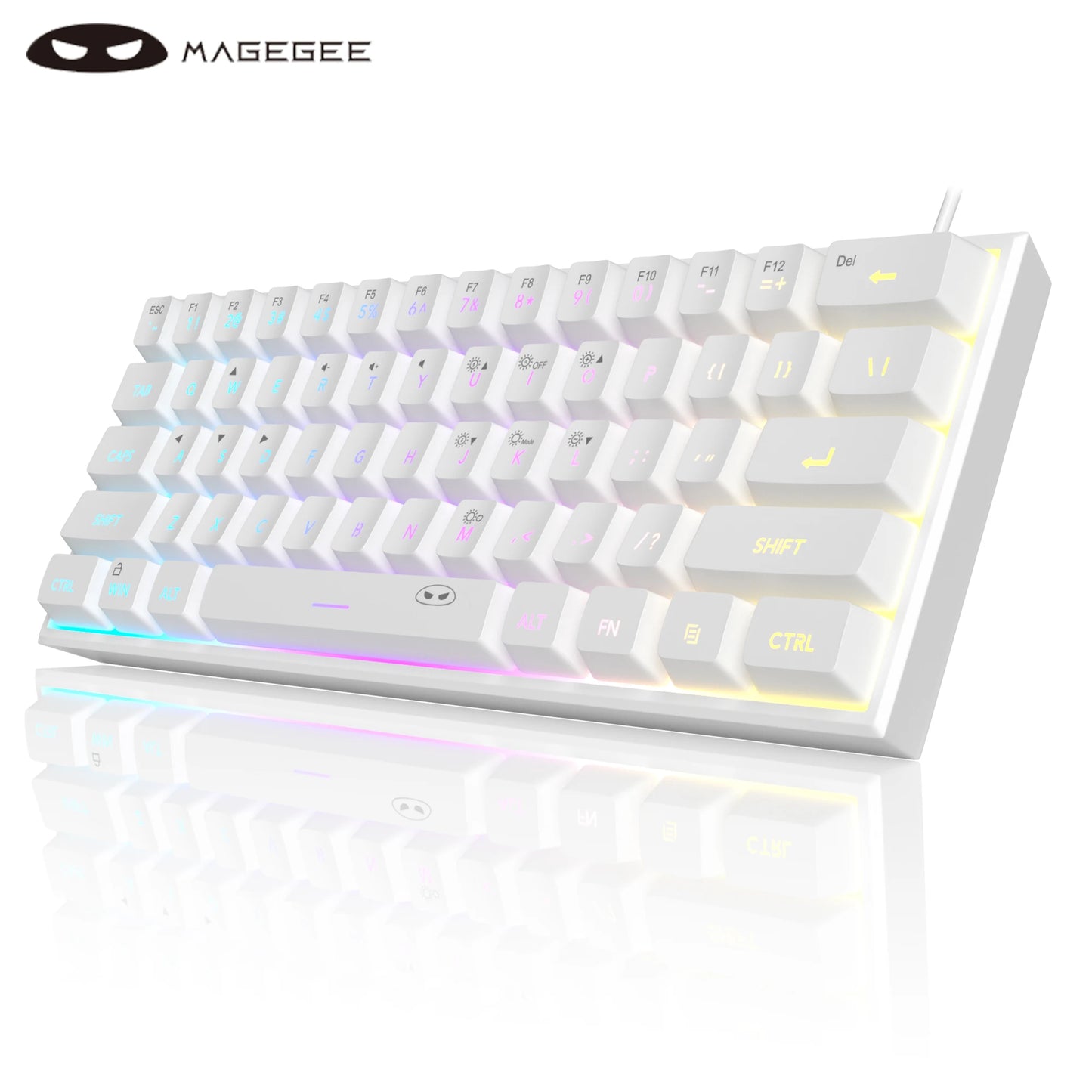 60% RGB Gaming Keyboard, 61 Key Mechanical Feel