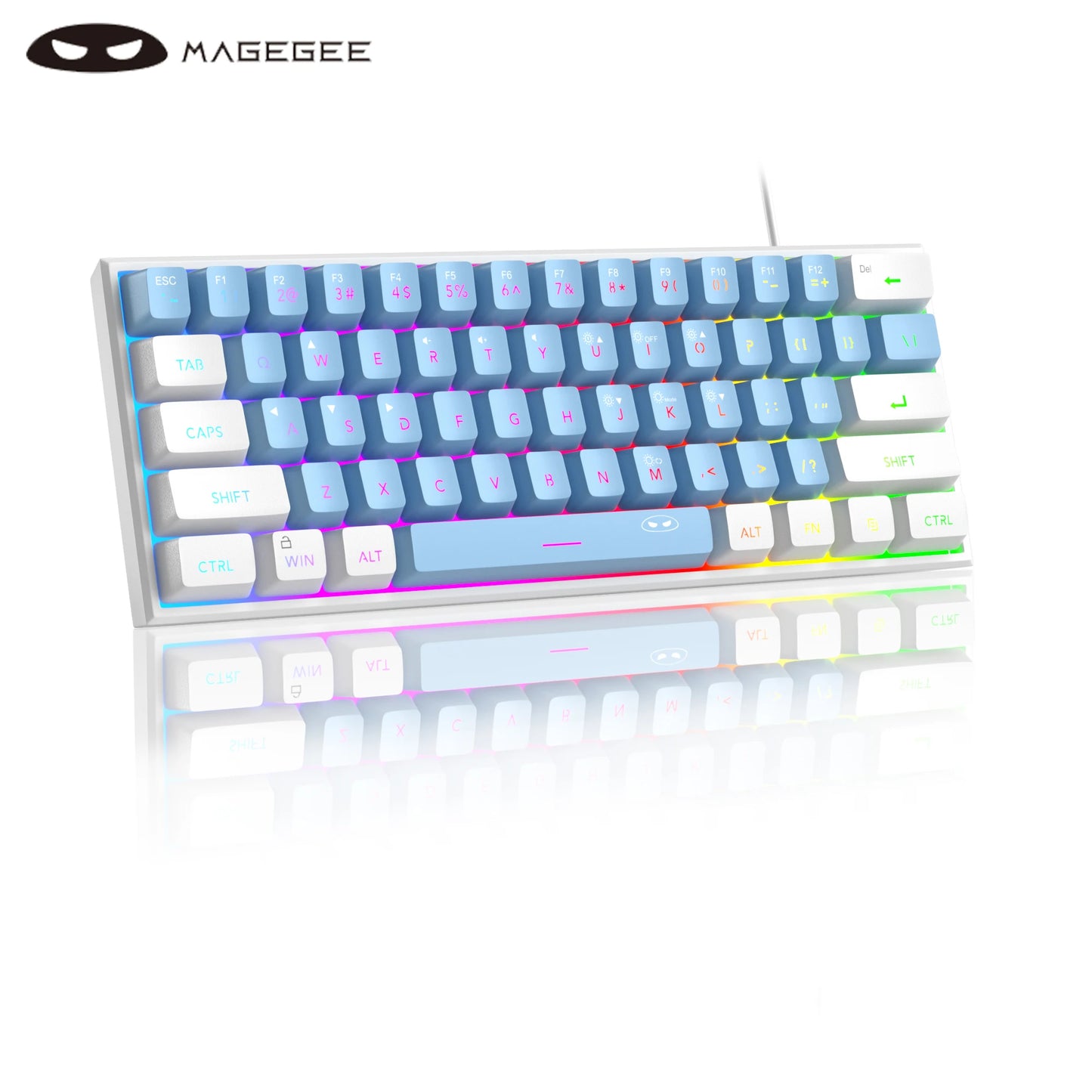 60% RGB Gaming Keyboard, 61 Key Mechanical Feel