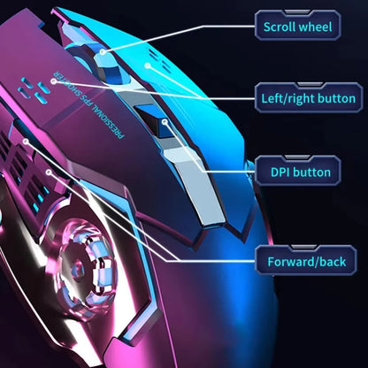 Rechargeable Wireless Gaming Mouse, Bluetooth & 2.4G Silent RGB