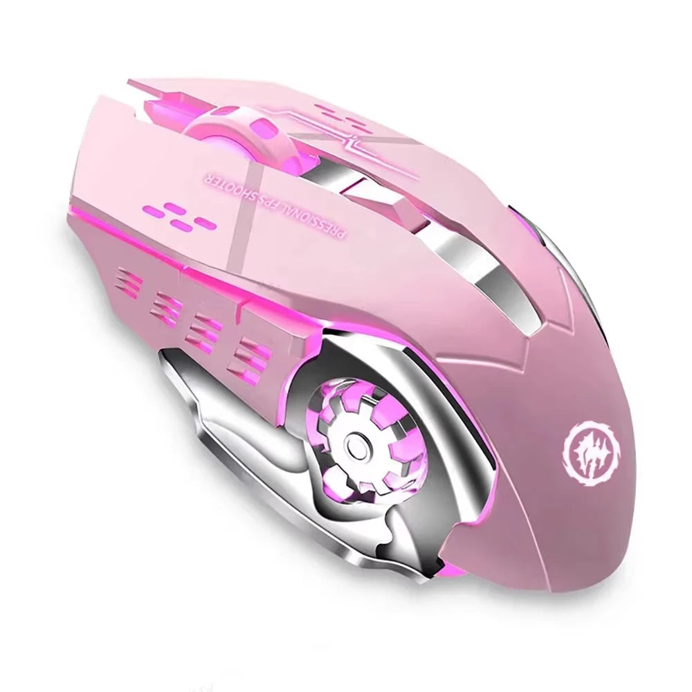 Rechargeable Wireless Gaming Mouse, Bluetooth & 2.4G Silent RGB