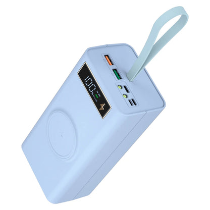 Portable Power Bank with Wireless Charging & LED Display
