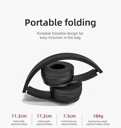 P47 Wireless Bluetooth Headphones with Mic & HiFi Bass