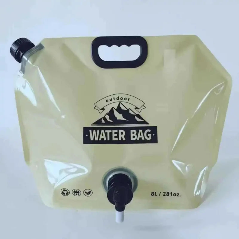 8L Foldable Food-Grade Water Storage Bag for Camping, Hiking & Travel