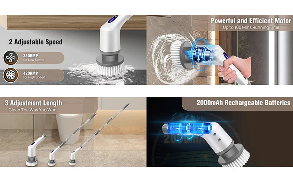 Electric Rotary Cleaning Brush
