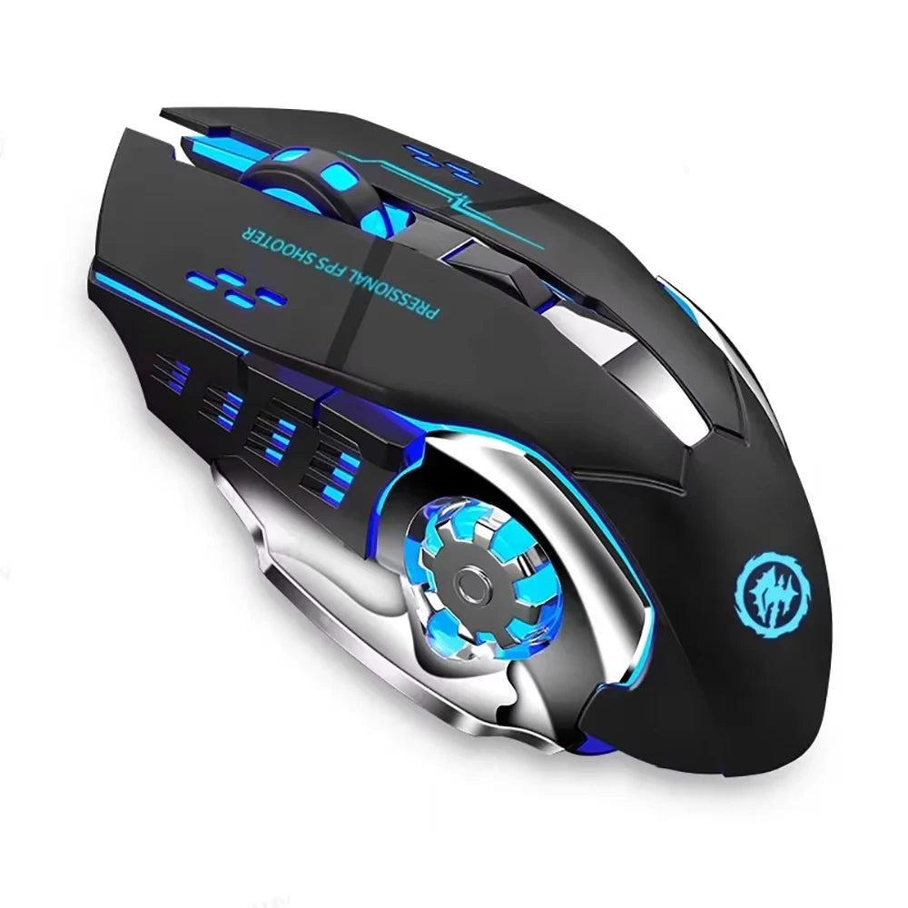 Rechargeable Wireless Gaming Mouse, Bluetooth & 2.4G Silent RGB