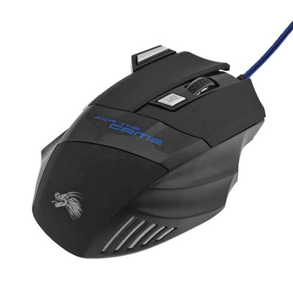 USB Wired Gaming Mouse, 5500 DPI RGB, 7-Button Ergonomic