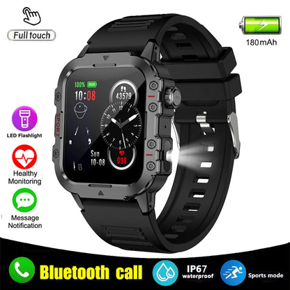 Military Smart Watch with BT Calls & Fitness Tracker