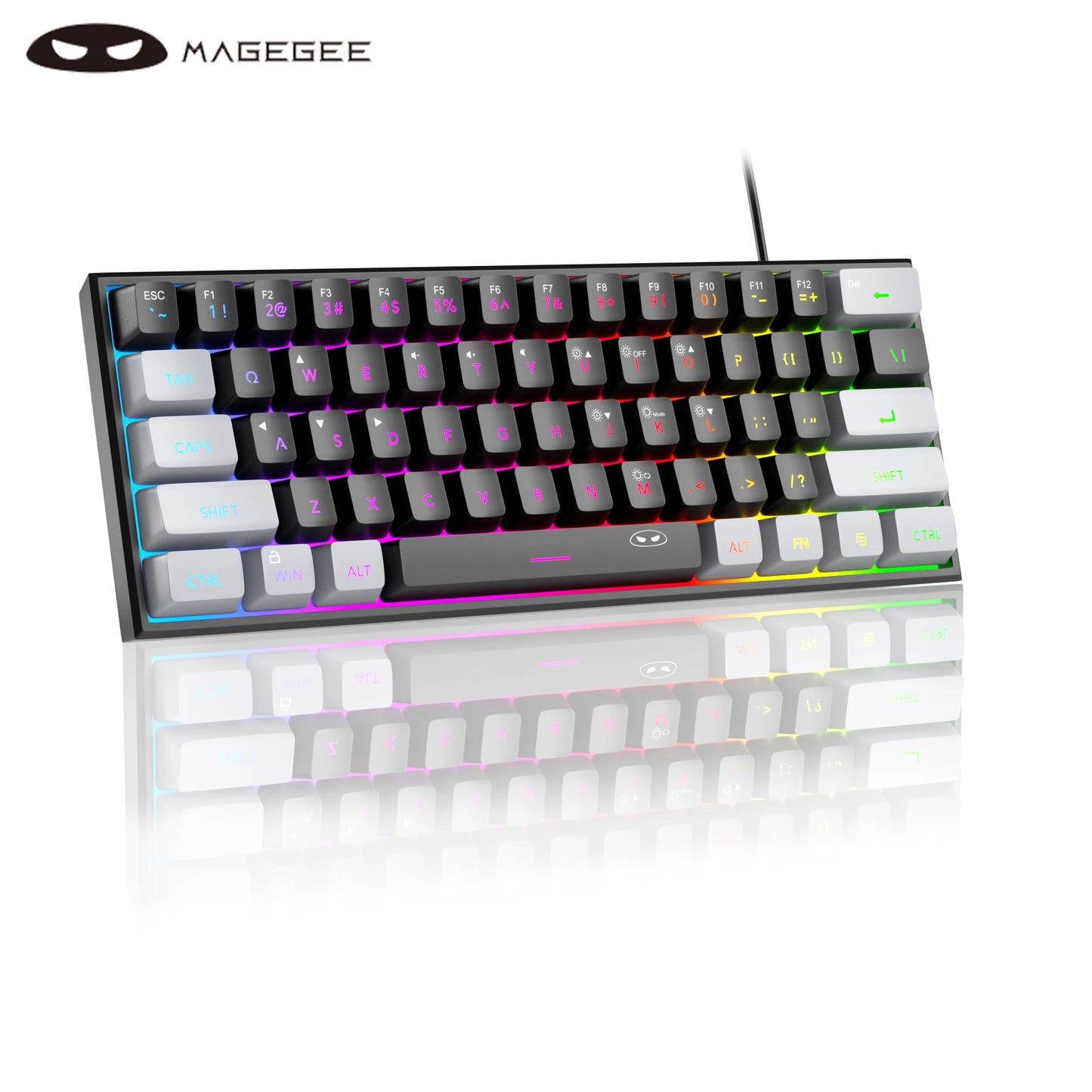 60% RGB Gaming Keyboard, 61 Key Mechanical Feel