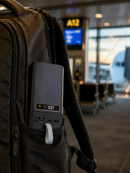 Portable Power Bank with Wireless Charging & LED Display