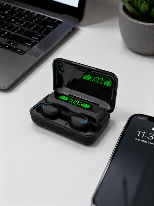 F9 TWS Wireless Bluetooth Earbuds with LED Display