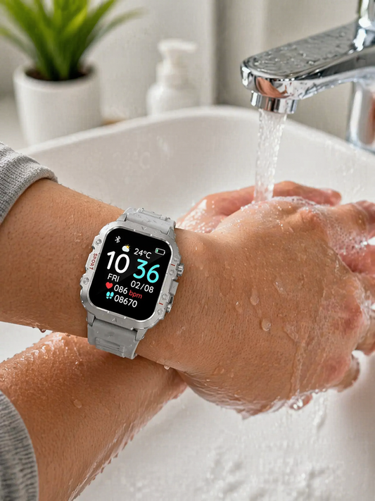 Military Smart Watch with BT Calls & Fitness Tracker