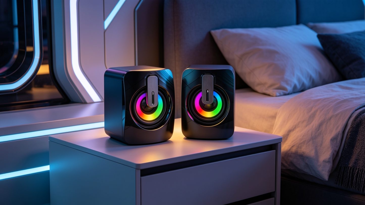 USB Stereo Computer Speakers with Microphone