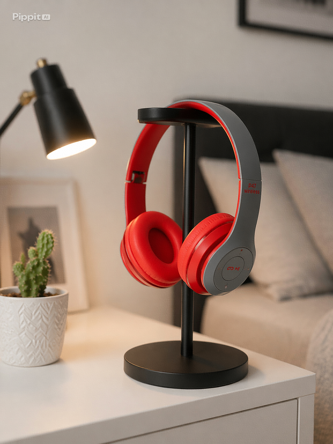 P47 Wireless Bluetooth Headphones with Mic & HiFi Bass